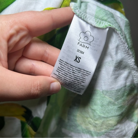 FARM Rio Green Pink Tropical Tank Top‎ women’s XS vacation resort summer preppy - Picture 5 of 8